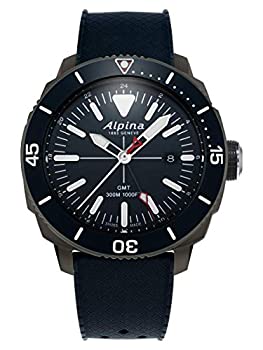 【中古】【インポート品・未当て嵌める】Alpina 44粍 Blue Rubber Band Steel Case S. Sapphire Swiss Quartz Analog Watch AL-247LNN4TV6