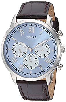【中古】【インポート品・未当てはめる】GUESS メンズ ステンレス鋼スチール写真 日本製クォーツウォッチ レザーストラップ付き添い人 赤銅色 19.8 (真似形:U1261G2)