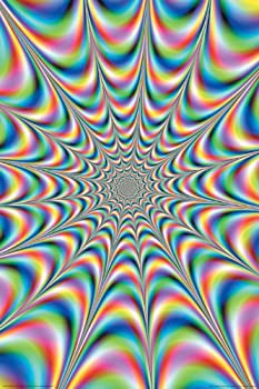 【中古】【輸入品・未使用】Poster - Fractal Illusion - Art Wall Art Licensed Gifts Toys 24045｜スカイマーケットプラス
