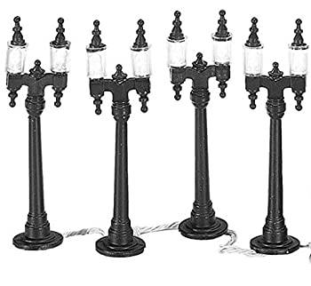 【中古】【インポート品・未当て嵌める】Department 56 Village Double Street Lamps Set of 4 by Department 56