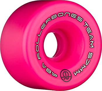 【中古】【インポート品・未当てはめる】(57粍%ｶﾝﾏ% Pink) - Rollerbones Team Logo 98A Recreational Roller Skate Wheels (Set of 8)