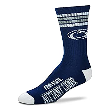 【中古】【インポート品・未当て嵌める】For Bare Feet NCAA 4縞模様 デュ―ス 労働者の一団靴下 メンズ Large (10-13)