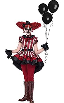 【中古】【輸入品・未使用】Girls Wicked Klown ホラーコスチューム Mサイズ 8-10 レッド｜スカイマーケットプラス