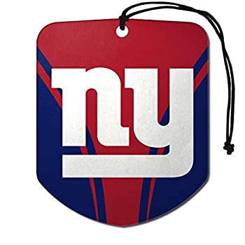 【中古】【輸入品・未使用】NFL ニューヨーク・ジャイアンツ エアフレッシュナー 2個パック シールドデザイン エアフレッシュナー チームカラー ワンサイズ