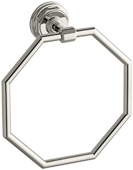 【中古】【輸入品・未使用】(Polished Nickel) - KOHLER K-13112-SN Pinstripe Towel Ring%ｶﾝﾏ% Vibrant Polished Nickel｜スカイマーケットプラス