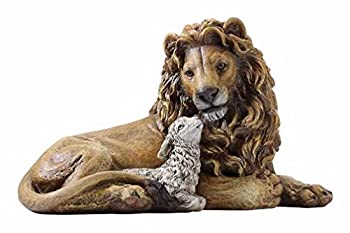 【中古】【インポート品・未当て嵌める】百獣の王と子ヒツジが同一性に寝そべっている組織宗教的なクリスマスの飾りつけ