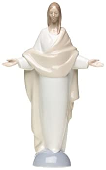 【中古】【輸入品・未使用】Nao by Lladro コレクター磁器置物:イエス・キリスト教 高さ11 3/4インチ 救世主