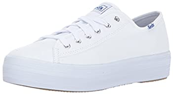 【中古】【輸入品・未使用】Keds女性用トリプルキックキャンバスファッションスニーカー、白、7.5 M US