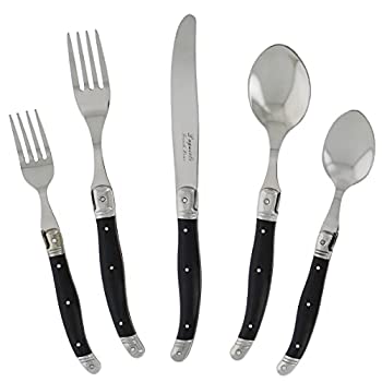 【中古】【輸入品・未使用】French Home LG122 ラギオール食器 20点セット ブラック
