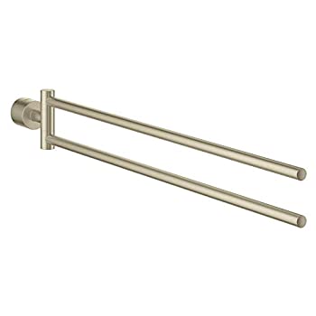 【中古】【インポート品・未当てはめる】GROHE 40308EN3 Atrio ダブルタオルバー 無光沢Ｎｉ 40308EN3 1