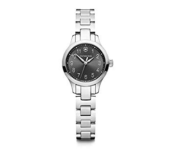 【中古】【インポート品・未当て嵌める】Victorinox Alliance XS 黒いこと文字盤 ステンレススチールブレスレット