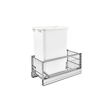 【中古】【インポート品・未当て嵌める】Rev-A-Shelf 5349-15DM-1 22 x 10.75 x 19.25in 35クオート 勝手もと押し入れ 抽き出し式紙くずかご 針金提げ篭付き添い人 白いこと