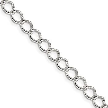 【中古】【インポート品・未当て嵌める】Black Bow Jewelry 5.75粍 スターリングしろがね色 益荒男 ファンシー 開けはなし曲線状の形 チェーン店首飾り