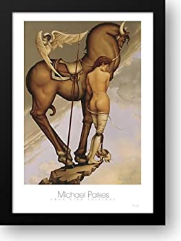 【中古】【インポート品・未当てはめる】Athena 28?x 38?Framed芸術刷り上げるby Parkes、マイケル・