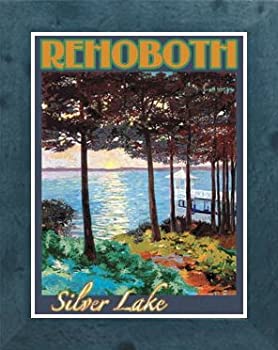 【中古】【インポート品・未当てはめる】レホボトビーチ、しろがね色lake-枠組み入り口・入口、デコ・ソウザ調スタイルビンテージ旅する貼り出しbyオーレリオ・グリサンティー