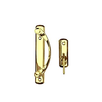 【中古】【輸入品・未使用】Andersen Rニューベリー2-panel Glidingドアハードウェアセットin Bright真鍮