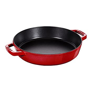 【中古】【輸入品・未使用】Staub鋳鉄13?%ダブルクォーテ%ダブルハンドルFry Pan 13%ダブルクォーテ% レッド 1313406|スカイマーケットプラス