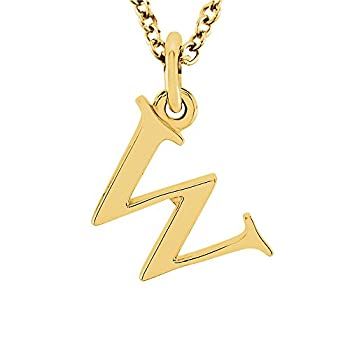 【中古】【輸入品・未使用】The Abbey Lower ケース イニシャル 「w」 ネックレス 14K イエローゴールド 16インチ