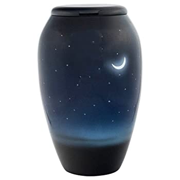 【中古】【輸入品・未使用】イブニングスカイ壺、ブルーメタルFuneral Urn for a Star Astronomy Enthusiast ブルー