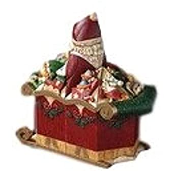 【中古】【輸入品・未使用】Enesco ピラーズ サンタのそり 9ピース ミュージカルセット 9.25インチ