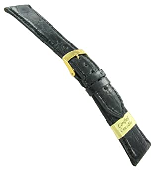 【中古】【インポート品・未当てはめる】22?粍 Morellato完全無欠お墨付きクロコダイルブラックパッド入り口・入口編み目ウオッチ周波数帯域