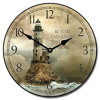 【中古】【インポート品・未当てはめる】Lighthouse 壁時辰儀 2点 8大きさ押しひろげる ほとんどの大きさは2-3日送りとどける 静音 15-Inch Lighthouse 2 15