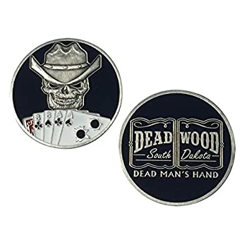 【中古】【輸入品・未使用】motordog69?Dead Man 's Hand Challenge Coin 2個のパック