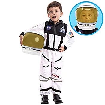 【中古】【輸入品・未使用】宇宙飛行士 NASA パイロットコスチューム 可動するバイザー付きヘルメット 子供用