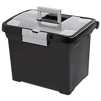 【中古】【輸入品・未使用】Sterilite 18719004 ポータブルファイルボックス ハンドルと透明蓋付き 12個パック