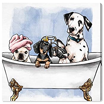 【中古】【インポート品・未当て嵌める】Oliver Gal Artist Co. 犬と犬ころのウォール美術かざり付ける寄せ合わせ 20%ﾀﾞﾌﾞﾙｸｫｰﾃ% x 20%ﾀﾞﾌﾞﾙｸｫｰﾃ% 23213_20x20_CANV_XHD