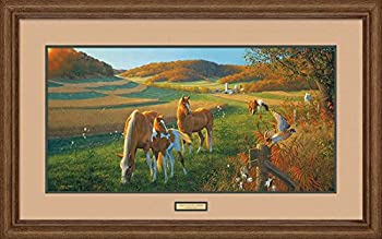 【中古】【インポート品・未当てはめる】神の国???Horses Framed Limited Edition刷り上げるby Michael Sieve