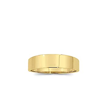 【中古】【インポート品・未当てはめる】Black Bow Jewelry 4粍 フラットテーパード 一緒になる指環 10K 黄色ゴールド