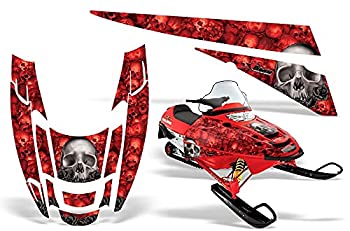 【中古】【輸入品・未使用】AMR Racing スノーモービルグラフィックキットステッカーデカール ポラリスエッジ1999-2010対応 - ボーンコレクターレッド