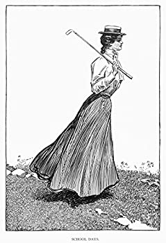 【中古】【輸入品・未使用】Gibson Girl 1899 NSchool Days A Golf-Playing Gibson Girl Pen And Ink Drawing 1899 By Charles Dana Gibson Poster Print by (24 x 36) 141画像