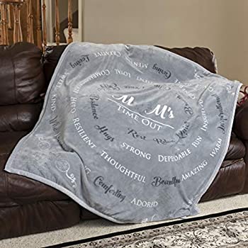 【中古】【輸入品・未使用】1i4 Group Mom's Time Out ベルベット高級スローブランケット 50x60インチ ソフト感情 グレー|スカイマーケットプラス
