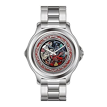【中古】【インポート品・未当て嵌める】FDCクリスマス差し上げ物Watchesメンズ流行り物Japanese Quartz Dateステンレススチールブレスレット時辰儀ケルトはりつけ台[ゴールドwithブラックエナ