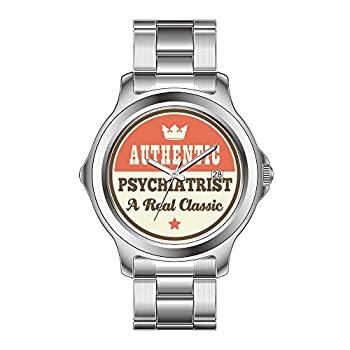 【中古】【インポート品・未当て嵌める】FDCクリスマス差し上げ物Watchesメンズ流行り物Japanese Quartz DateステンレススチールブレスレットウオッチAuthentic Psychiatrist A Realクラシ