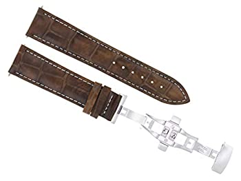 【中古】【輸入品・未使用】22?mmレザーストラップバンドDeployment Clasp for化石ライトブラウンWS 3b｜スカイマーケットプラス