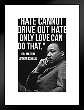 【中古】【輸入品・未使用】ポスター Foundry Martin Luther King Jr MLK Love Famous モチベーションを高める引用句 マットフレーム 壁アートプリント 20x26インチ