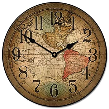 【中古】【輸入品・未使用】Vincenzo 世界地図 壁掛け時計 8サイズあり ほとんどのサイズは2～3日で発送 静音 18-Inch Vincenzo World Map 18｜スカイマーケットプラス 42,458円