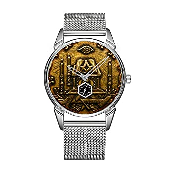 【中古】【輸入品・未使用】ファッションメンズウォッチ シルバーステンレススチール 防水ウォッチ メンズ トップブランド ラグジュアリー メンズウォッチ 真鍮 フリーメー｜スカイマーケットプラス