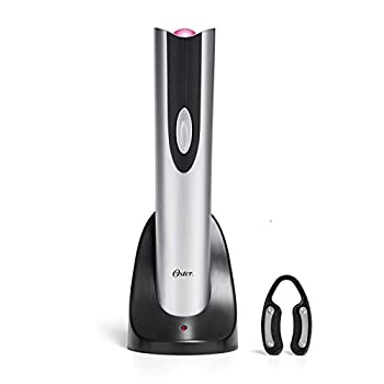 【中古】【輸入品・未使用】Oster コードレス電動ワインボトルオープナー ホイルカッター付き FFP FPSTBW8207-S-AMZ シルバー 1個