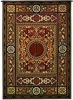 【中古】【インポート品・未当て嵌める】FineアートタペストリーモノグラムMedallion壁アラス
