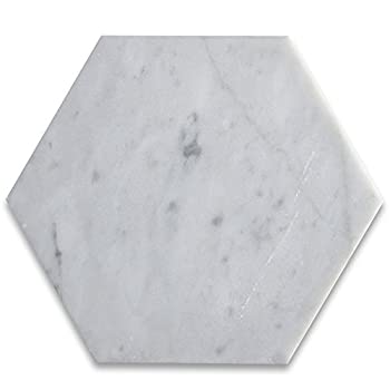 【中古】【輸入品・未使用】Stone Center Online カララホワイトマーブル 6インチ 六角形タイル 光沢仕上げ キッチン バックスプラッシュ バスルーム フローリング シャワー|スカイマーケットプラス