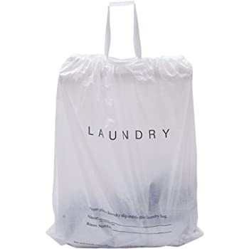 【中古】【輸入品・未使用】IP ホテル ランドリーバッグ 1.25ミル プラスチック ドローテープと書き込みストリップ付き 18インチ x 19インチ 4インチのマチ付き 生分解性 1%