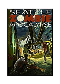 【中古】【輸入品・未使用】Seattle Zombie Apocalypse 24 x 36 Framed Gallery Canvas LANT-3P-FC-34169-24x36