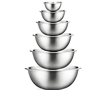 【中古】【輸入品・未使用】Stainless Steel Mixing Bowls by Finedine (Set of 6) Polished Mirror Finish Nesting Bowls ﾃつｾ%ｶﾝﾏ% 1.5%ｶﾝﾏ%3%ｶﾝﾏ%4%ｶﾝﾏ%5 and 8 Quart - 30,821円