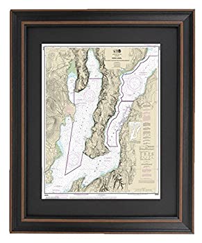 【中古】【輸入品・未使用】Framed Nautical Chart ;フードCanal %ｶﾝﾏ% SouthをポイントQuatsapポイント& Dabobベイ