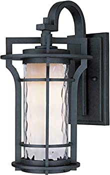 【中古】【輸入品・未使用】Maxim 65786WGBO Oakville 屋外用壁取り付け用燭台 1灯 LED 12ワット 黒染め