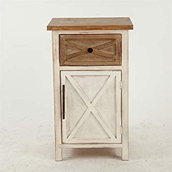 【中古】【輸入品・未使用】Rustic Antique White Small Console Cabinet 141［並行輸入］